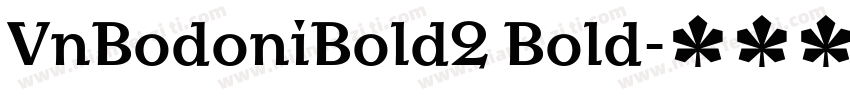 VnBodoniBold2 Bold字体转换